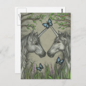 ユニコーンの挨拶の郵便はがき ポストカード (正面/裏面)