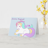 ユニコーンの挨拶状 カード (黄色い花)