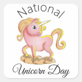ユニコーンの日ステッカー スクエアシール (正面)