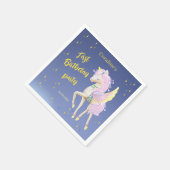 ユニコーンの最初の誕生日のための紙のナプキン スタンダードカクテルナプキン (角)