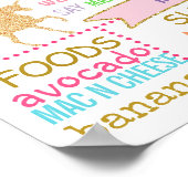 ユニコーンの最初の誕生日パーティーの看板ポスター ポスター (角)