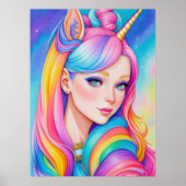 ユニコーンの服を着た少女 ポスター (正面)