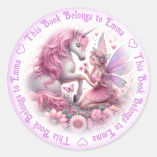 ユニコーンの本ラベル ラウンドシール