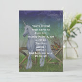 ユニコーンの森の門 かわいいファンタジーパーティー 招待状 (スタンド正面)