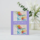 ユニコーンの水彩画 夢のポストカード ポストカード (スタンド正面)