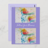 ユニコーンの水彩画 夢のポストカード ポストカード (正面/裏面)