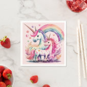 ユニコーンの水彩 スタンダードカクテルナプキン (インサイチュ)