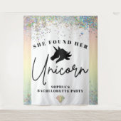 ユニコーンの特別な花嫁パーティーの背景 タペストリー (正面)