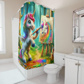 ユニコーンの画家 シャワーカーテン (インサイチュ)
