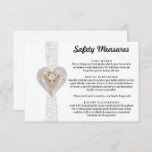 ユニコーンの白いレースの安全対策 エンクロージャーカード (正面/裏面)