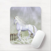 ユニコーンの白の美しい マウスパッド (マウス)