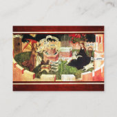 ユニコーンの神秘的な狩りとしての受胎告知 名刺 (裏面)