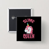 ユニコーンの粘着物の女王、女の子の粘着物の女王、粘着物 缶バッジ (正面&裏面)