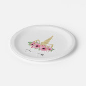 ユニコーンの紙皿、ユニコーンのパーティーのプレート ペーパープレート (アングル)