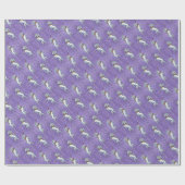 ユニコーンの紫色のフェイクなグリッター ラッピングペーパー (フラット)