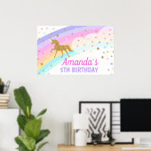 ユニコーンの背景 ポスター (ホームオフィス)