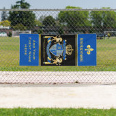 ユニコーンの腕章を青い紋章にする 横断幕 (インサイチュ)