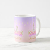 ユニコーンの花と星 コーヒーマグカップ (正面右)