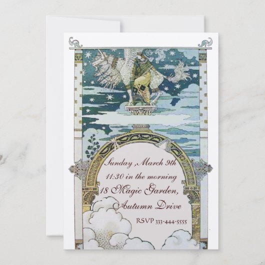 ユニコーンの花嫁の歓迎会 招待状 (裏面)