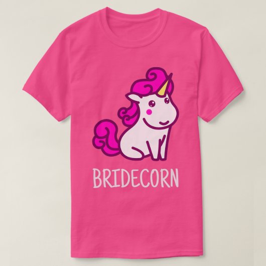 ユニコーンの花嫁 ウェディング 結婚 Tシャツ (デザイン正面)