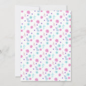 ユニコーンの花柄のサンキューカード サンキューカード (裏面)