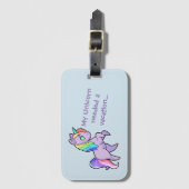 ユニコーンの荷物のラベル ラゲッジタグ (正面縦)