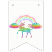 ユニコーンの虹のハッピーバースデーのパーティー バンティングフラッグ (第1の旗)