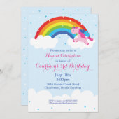 ユニコーンの虹の招待状 招待状 (正面/裏面)
