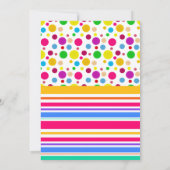 ユニコーンの虹の魔法の誕生日はRSVPを個人化します 招待状 (裏面)