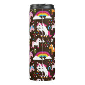 ユニコーンの虹は背景の馬をからかいます タンブラー (裏面)