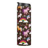 ユニコーンの虹は背景の馬をからかいます タンブラー (回転右)