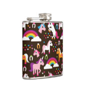 ユニコーンの虹は背景の馬をからかいます フラスク (右)