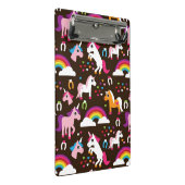 ユニコーンの虹は背景の馬をからかいます ミニクリップボード (アングル)