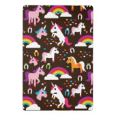 ユニコーンの虹は背景の馬をからかいます ミニクリップボード (裏面)