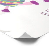 ユニコーンの虹色のゆりかごアート ポスター (角)