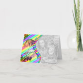 ユニコーンの蝶 感謝の写真カード サンキューカード (正面)