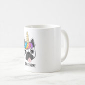 ユニコーンの角と髪が可愛いワンカラフルピー コーヒーマグカップ (正面右)