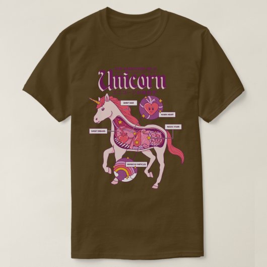 ユニコーンの解剖学 Tシャツ (デザイン正面)