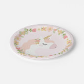 ユニコーンの誕生会の紙皿 ペーパープレート (アングル)