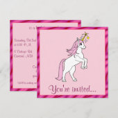 ユニコーンの誕生会 招待状 (正面/裏面)