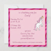 ユニコーンの誕生会 招待状 (裏面)
