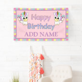 ユニコーンの誕生日おめでとう カスタマイズ可能 横断幕 (インサイチュ)