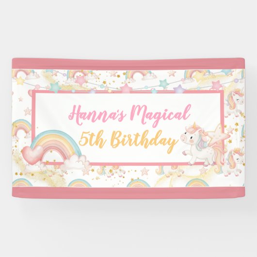 ユニコーンの誕生日おめでとう 横断幕 (横)