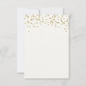 ユニコーンの誕生日のサンキューカード、ピンクおよび金ゴールド サンキューカード (裏面)