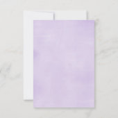 ユニコーンの誕生日のサンキューカード、紫色および金ゴールド サンキューカード (裏面)