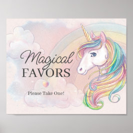 ユニコーンの誕生日の好意サイン ポスター