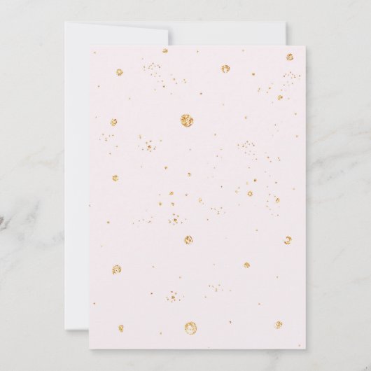 ユニコーンの誕生日の招待フェアリーの招待の女の子 招待状 (裏面)