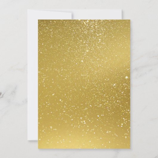 ユニコーンの誕生日の招待状|の水彩画のグリッター 招待状 (裏面)