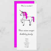ユニコーンの誕生日の招待状 招待状 (正面/裏面)