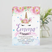 ユニコーンの誕生日の招待状 招待状 (スタンド正面)